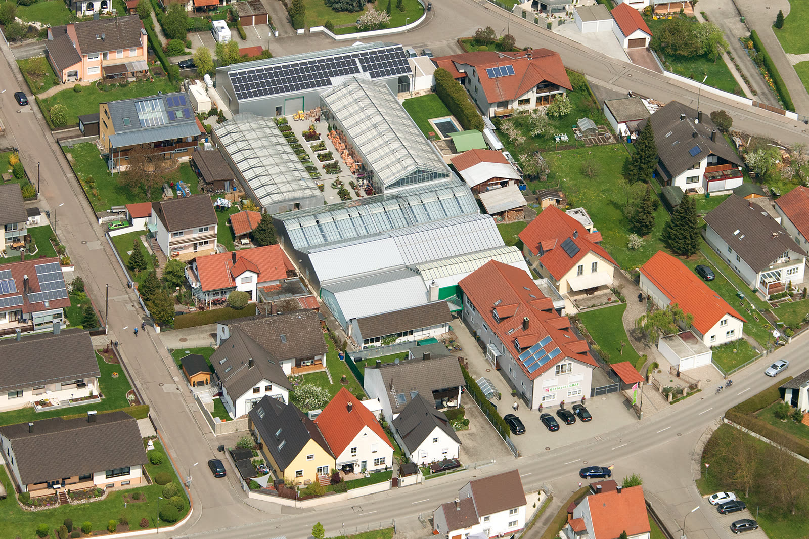Luftbild der Gärtnerei in Gaimersheim
